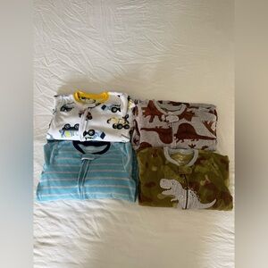 Bundle Carter's Multicolor Dinosaur  Long Sleeve Velour Footed Pajama -5T